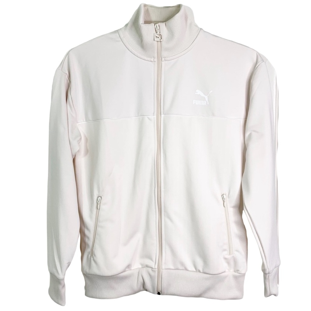 NWT Women’s Puma Classic Poly Full Zip Track Jacket Pastel Parchment Women’s S